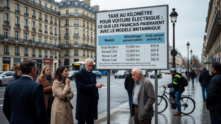 Taxe au kilomètre pour voiture électrique : ce que les Français paieraient avec le modèle britannique