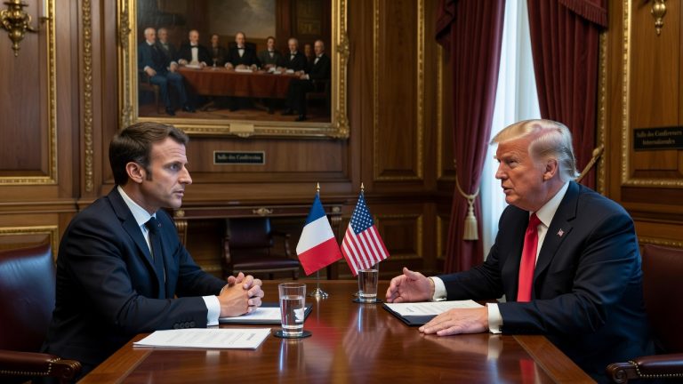 Macron et Trump : une rencontre constructive malgré les tensions internationales