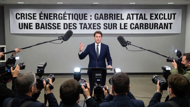 Crise énergétique : Gabriel Attal exclut une baisse des taxes sur le carburant